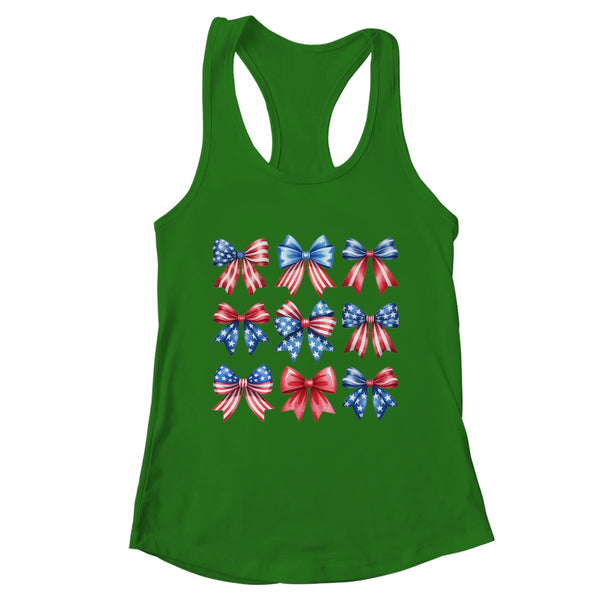 Coquette Bow Patriotic American Flag Retro July Of 4th Girls Shirt Tank Top Women s Ideal Racerback Tank Kelly Green 600x.jpg