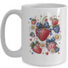 Boho 4th Of July Strawberry Patriotic Independence Day Mug 15oz Mug White front 600x.jpg
