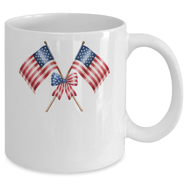 Coquette Bow USA 4th Of July America American Girls Women Mug 11oz Mug White back 600x.jpg