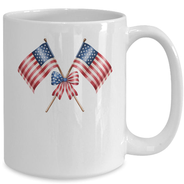 Coquette Bow USA 4th Of July America American Girls Women Mug 15oz Mug White back 600x.jpg