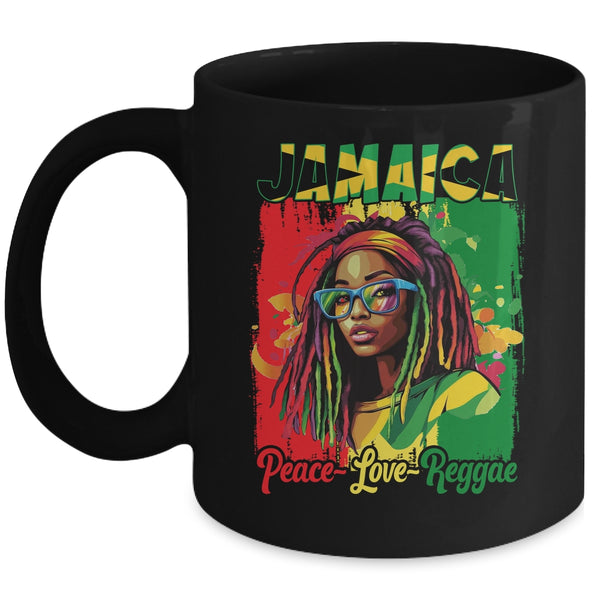 Jamaican Woman Life Reggae Music Culture Jamaica Flag Mug 11oz Mug Black front 600x.jpg