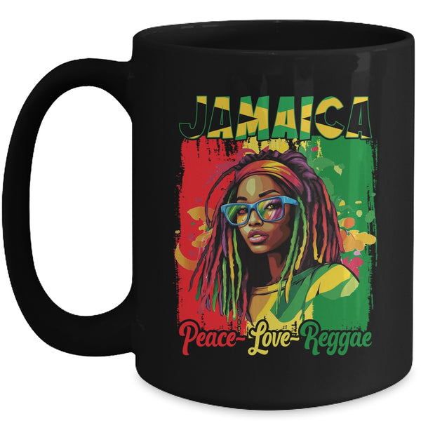 Jamaican Woman Life Reggae Music Culture Jamaica Flag Mug 15oz Mug Black front 600x.jpg