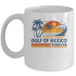 Gulf Of Mexico Forever Vintage Palms Summer Holiday Vacation Mug 11oz Mug White front 600x.jpg