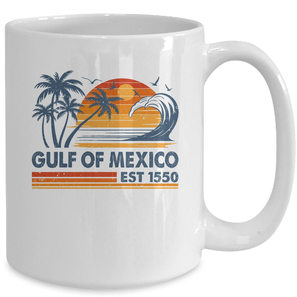 Gulf Of Mexico Est 1550 Retro Vintage Beach Mexican Mug 15oz Mug White back 600x.jpg