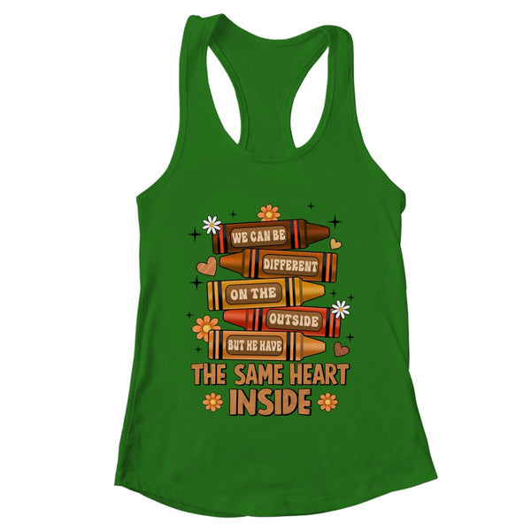 The Same Heart Inside Black History Month Juneteenth Melanin Shirt Tank Top Women s Ideal Racerback Tank Kelly Green 600x.jpg