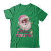 Merry Christmas Santa Claus Black Afro African American Pink Classic T Shirt Irish Green 600x.jpg