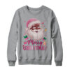 Merry Christmas Santa Claus Black Afro African American Pink Crewneck Sweatshirt Sport Grey 600x.jpg
