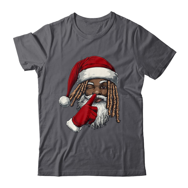 African American Afro Santa Claus Christmas Party Decor Classic T Shirt Dark Heather 600x.jpg