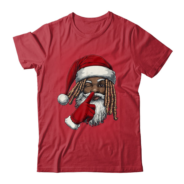African American Afro Santa Claus Christmas Party Decor Classic T Shirt Red 600x.jpg
