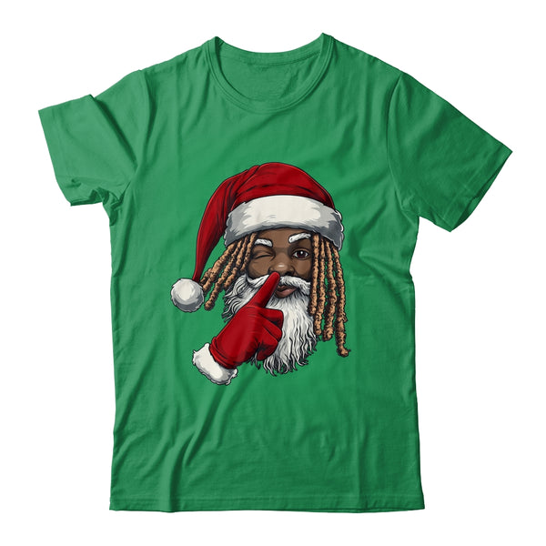 African American Afro Santa Claus Christmas Party Decor Classic T Shirt Irish Green 600x.jpg