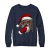 African American Afro Santa Claus Christmas Party Decor Crewneck Sweatshirt Navy 600x.jpg