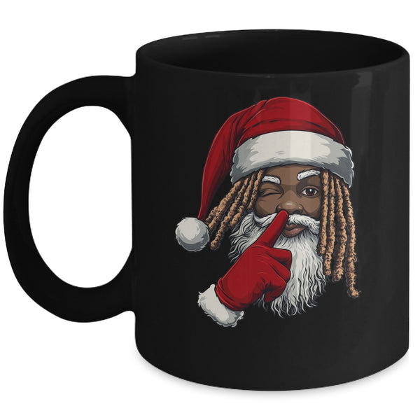 African American Afro Santa Claus Christmas Party Decor Mug 11oz Mug Black front 600x.jpg