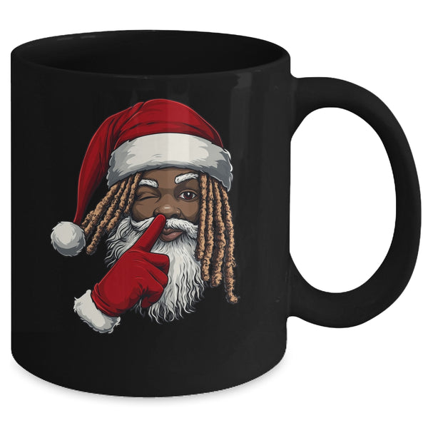 African American Afro Santa Claus Christmas Party Decor Mug 11oz Mug Black back 600x.jpg