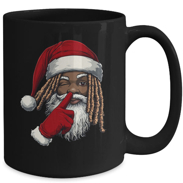 African American Afro Santa Claus Christmas Party Decor Mug 15oz Mug Black back 600x.jpg