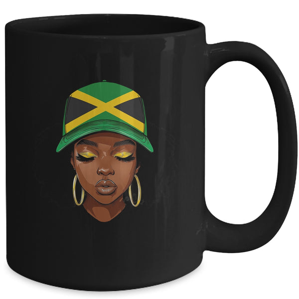 Proud Jamaican Black Girls Jamaica Happy Independence Day Mug 15oz Mug Black back 600x.jpg