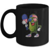 Funny Patriotic Pickle Playing Pickleball Paddle 4th Of July Mug 11oz Mug Black front 600x.jpg