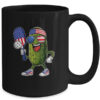 Funny Patriotic Pickle Playing Pickleball Paddle 4th Of July Mug 15oz Mug Black back 600x.jpg