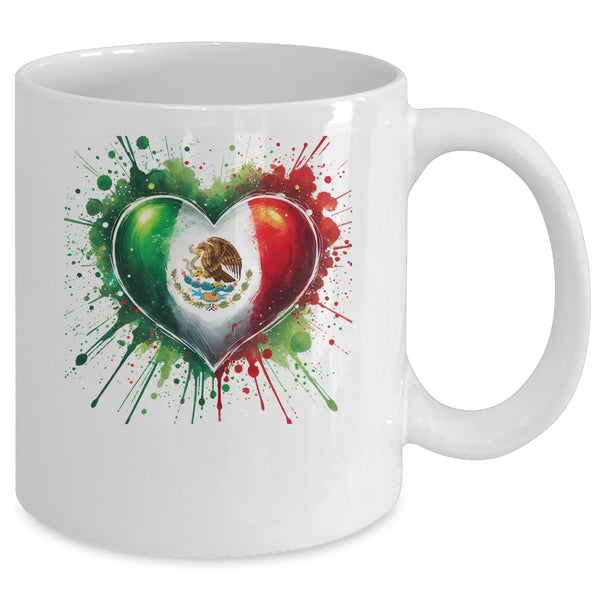 Mexico Heart Patriotic Mexico Flag Mexican Design Women Men Mug 11oz Mug White back 600x.jpg