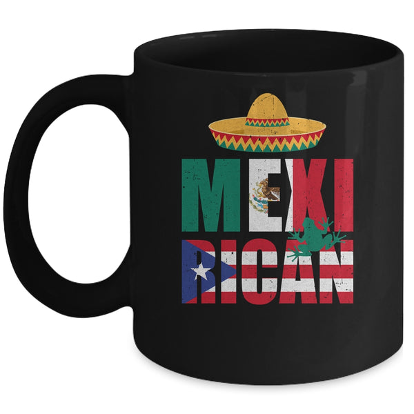 Puerto Rican Mexican Mexirican Half Puerto Rico Mexico Flag Mug 11oz Mug Black front 600x.jpg