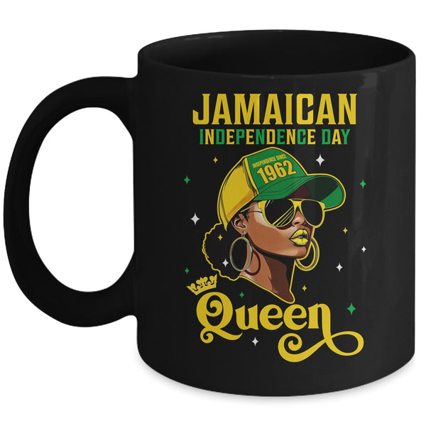 Jamaican Queen Independence Day 1962 Jamaican Girl Women Mug 11oz Mug Black front 600x.jpg