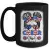 American Flag Cheer Girl 4th July USA Patriotic Cheerleader Mug 15oz Mug Black front 600x.jpg