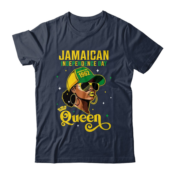 Jamaican Queen Independence Day 1962 Jamaican Girl Women Classic T Shirt Navy 600x.jpg