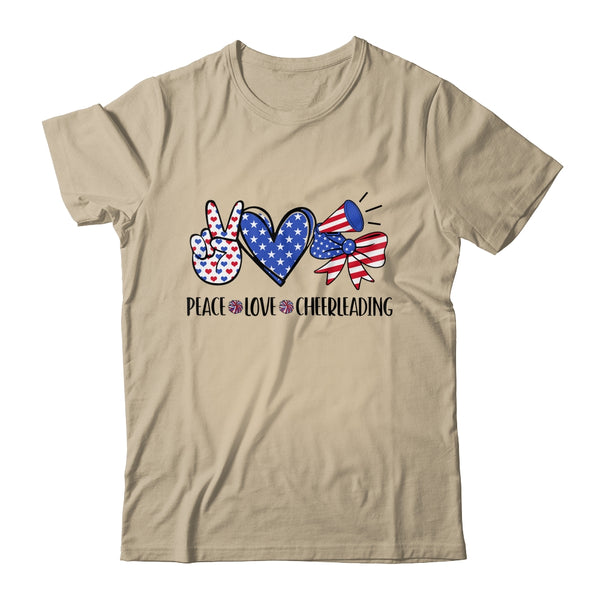 4th Of July Cheer Girl Peace Love Cheerleading American Teen Classic T Shirt Sand 600x.jpg