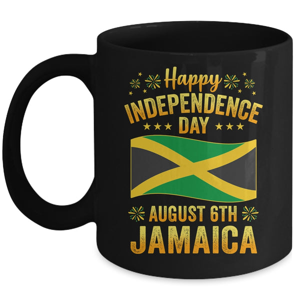 Proud Jamaican Happy Independence Day Jamaica 1962 Men Women Mug 11oz Mug Black front 600x.jpg