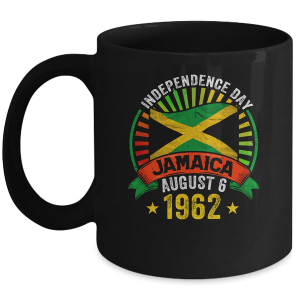 Proud Jamaican Independence Day Jamaica 1962 Men Women Kids Mug 11oz Mug Black front 600x.jpg