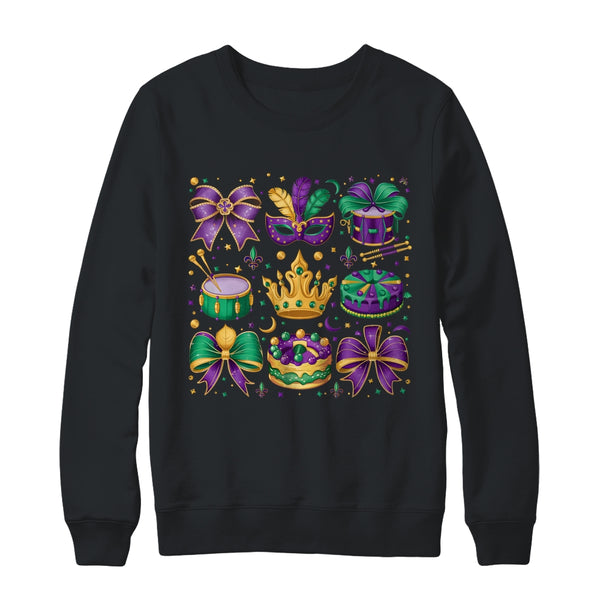Mardi Gras Coquette Mardi Beads Louisiana Festival Design Shirt Sweatshirt Crewneck Sweatshirt Black 600x.jpg