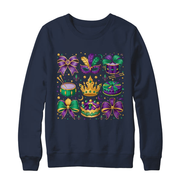 Mardi Gras Coquette Mardi Beads Louisiana Festival Design Shirt Sweatshirt Crewneck Sweatshirt Navy 600x.jpg