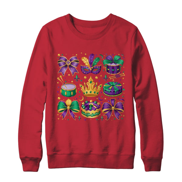 Mardi Gras Coquette Mardi Beads Louisiana Festival Design Shirt Sweatshirt Crewneck Sweatshirt Red 600x.jpg