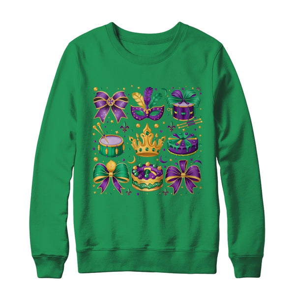 Mardi Gras Coquette Mardi Beads Louisiana Festival Design Shirt Sweatshirt Crewneck Sweatshirt Irish Green 600x.jpg
