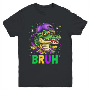 Mardigator Alligator Carnival Costume Kids Boys Mardi Gras Youth Shirt Youth T Shirt Black 600x.jpg