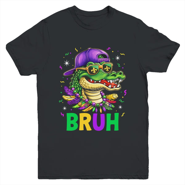 Mardigator Alligator Carnival Costume Kids Boys Mardi Gras Youth Shirt Youth T Shirt Black 600x.jpg