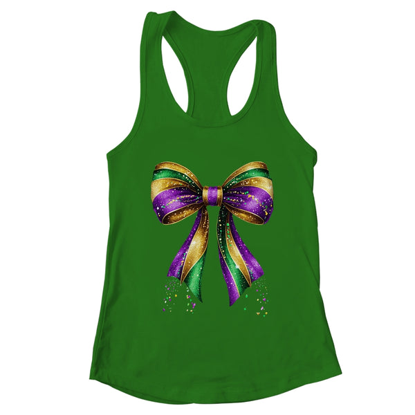 Mardi Gras Coquette Bow Louisiana New Orleans Carnival Shirt Tank Top Women s Ideal Racerback Tank Kelly Green 600x.jpg