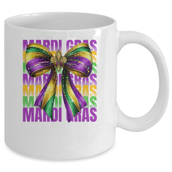 Mardi Gras Coquette Bow Louisiana Festival Carnival Girls Mug 11oz Mug White back 600x.jpg