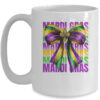 Mardi Gras Coquette Bow Louisiana Festival Carnival Girls Mug 15oz Mug White front 600x.jpg