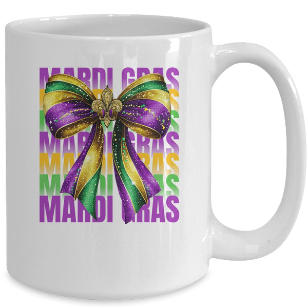 Mardi Gras Coquette Bow Louisiana Festival Carnival Girls Mug 15oz Mug White back 600x.jpg