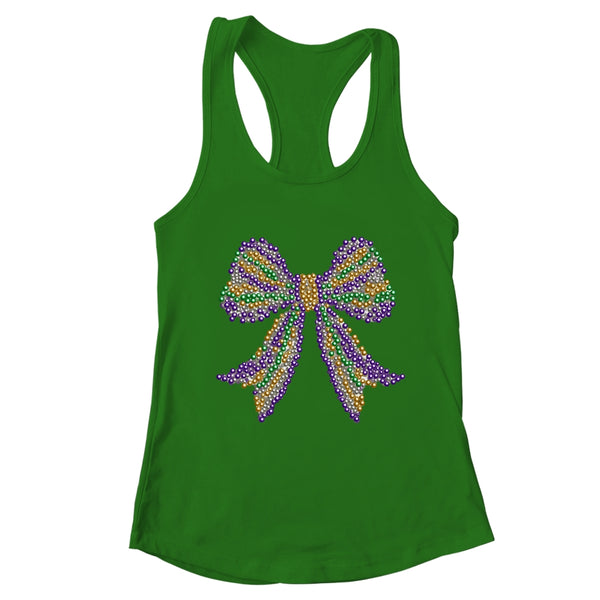 Coquette Bow Mardi Gras Festival Carnival Beads Girls Women Shirt Tank Top Women s Ideal Racerback Tank Kelly Green 600x.jpg