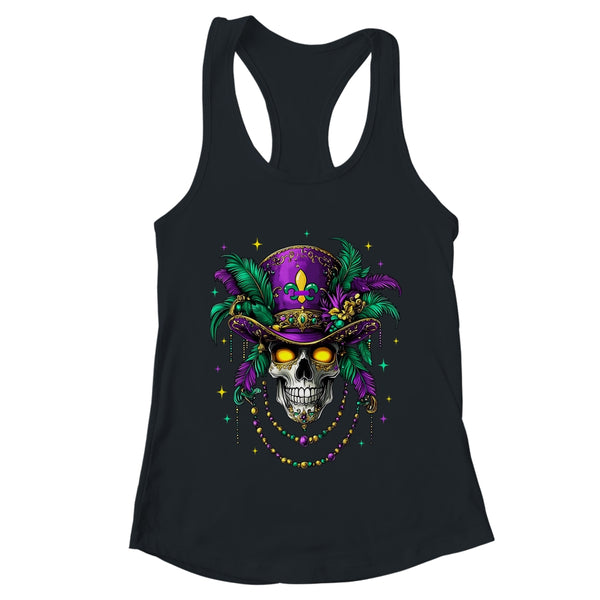 Mardi Gras Costume Sugar Skull Carnival New Orleans Trip Shirt Tank Top Women s Ideal Racerback Tank Dark Grey 600x.jpg