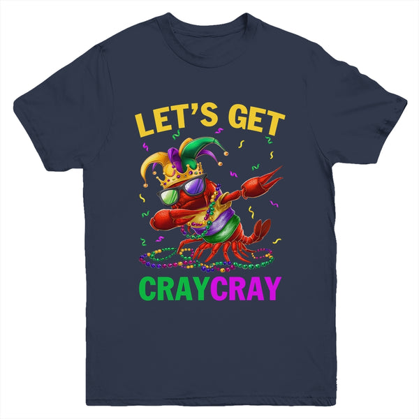 Dabbing Crawfish Costume Kids Boys Men Mardi Gras Carnival Youth Shirt Youth T Shirt Navy 600x.jpg