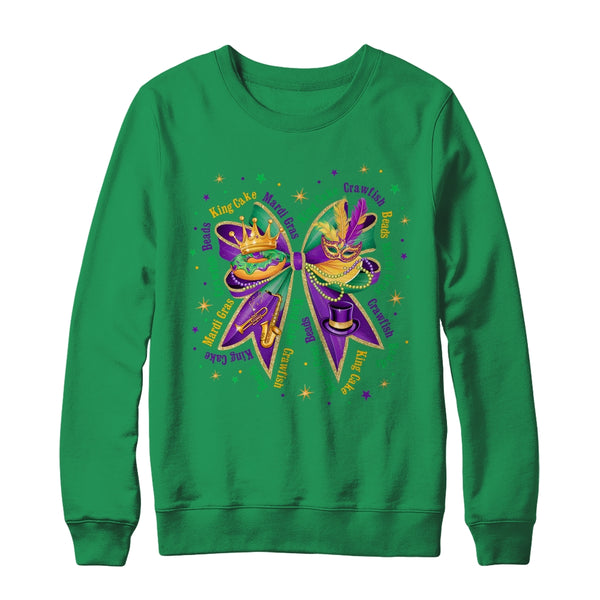 Mardi Gras Coquette Women Girls Louisiana Mardi Gras Vibes Shirt Sweatshirt Crewneck Sweatshirt Irish Green 600x.jpg