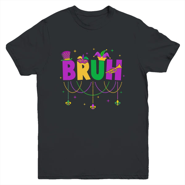 Bruh Mardi Gras Teens Boys Kids Costume Mardi Gras Funny Youth Shirt Youth T Shirt Black 600x.jpg