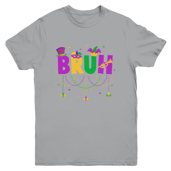 Bruh Mardi Gras Teens Boys Kids Costume Mardi Gras Funny Youth Shirt Youth T Shirt Sport Grey 600x.jpg