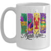 Retro Mardi Gras Carnival King Cake Crawfish Louisiana Mug 15oz Mug White front 600x.jpg