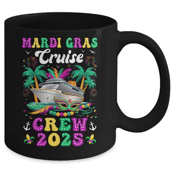 Mardi Gras Cruise Crew 2025 Trip New Orleans Family Matching Mug 11oz Mug Black back 600x.jpg