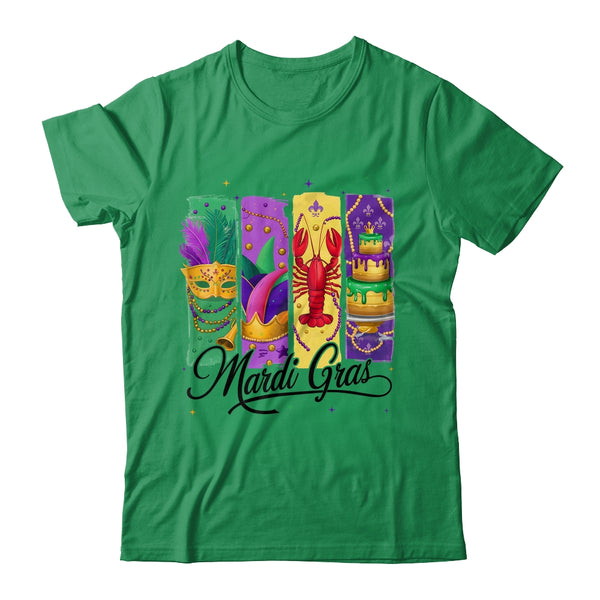 Retro Mardi Gras Carnival King Cake Crawfish Louisiana Shirt Sweatshirt Classic T Shirt Irish Green 600x.jpg