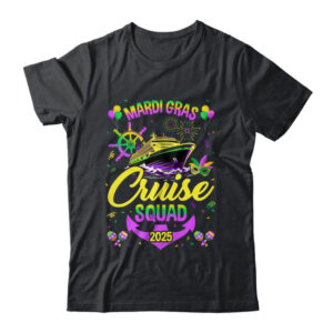 Mardi Gras Cruise Squad 2025 Family Matching Group Vacation Classic T Shirt Black 600x.jpg
