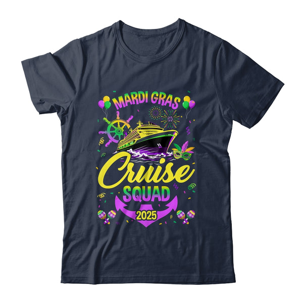 Mardi Gras Cruise Squad 2025 Family Matching Group Vacation Classic T Shirt Navy 600x.jpg